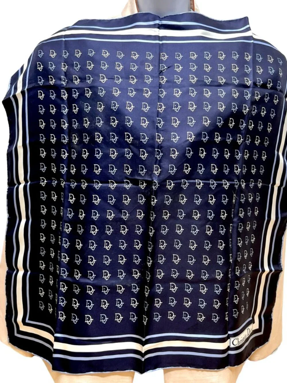 Christian Dior silk Satin  Scarf 26